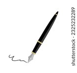 VECTOR ILLUSTRATION OF THE FOUNTAIN PEN.

