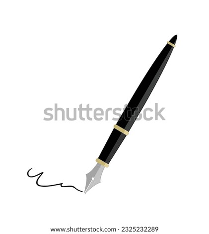 VECTOR ILLUSTRATION OF THE FOUNTAIN PEN.
