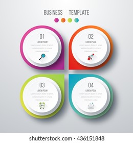 Vector illustration of four circles infographics options