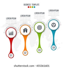 Vector illustration of four circles infographics options