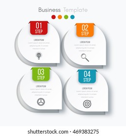 Vector illustration of four circles infographics options