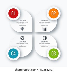 Vector illustration of four circles infographics options