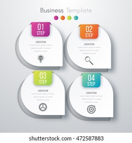 Vector illustration of four circles infographics options