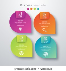 Vector illustration of four circles infographics options