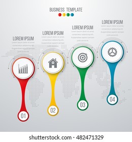 Vector illustration of four circles infographics options