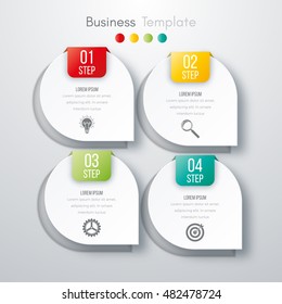Vector illustration of four circles infographics options