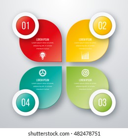 Vector illustration of four circles infographics options