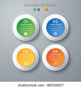 Vector illustration of four circles infographics options