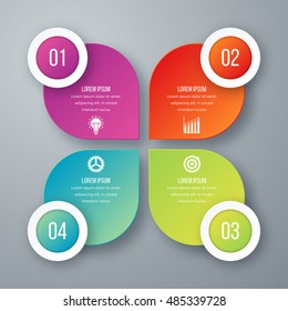 Vector illustration of four circles infographics options