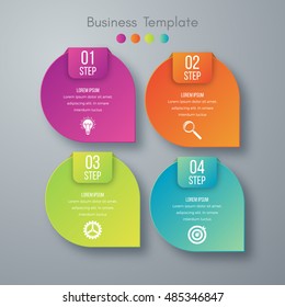 Vector illustration of four circles infographics options