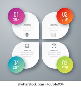 Vector illustration of four circles infographics options