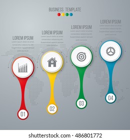 Vector illustration of four circles infographics options