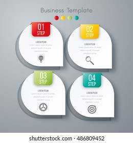 Vector illustration of four circles infographics options