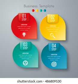 Vector illustration of four circles infographics options
