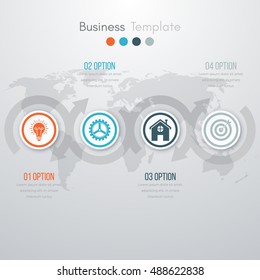Vector illustration of four circles infographics options