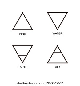 Vector Illustration Four Elements Air Earth Stock Vector (Royalty Free ...