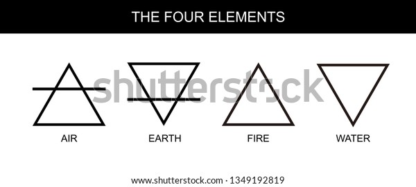 Vector Illustration Four Elements Air Earth Stock Vector (Royalty Free ...