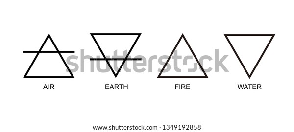 Vector Illustration Four Elements Air Earth Stock Vector (Royalty Free ...