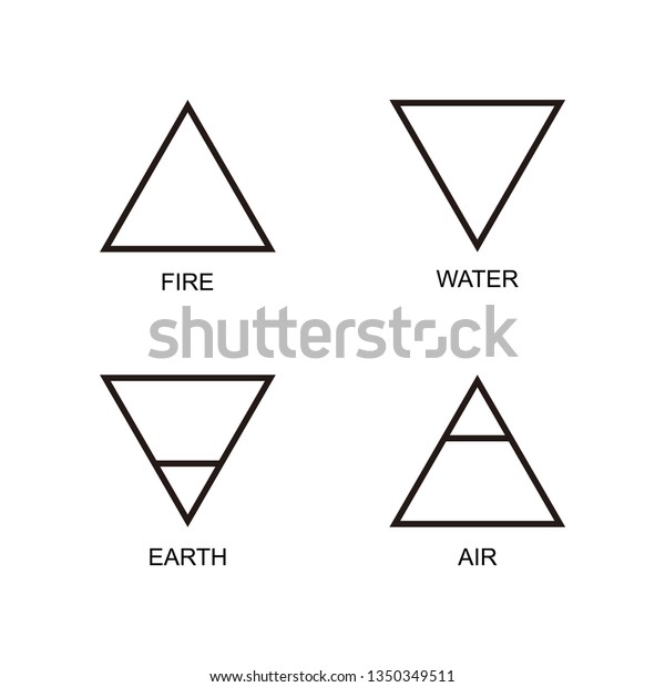 Vector Illustration Four Elements Air Earth Stock Vector (Royalty Free ...