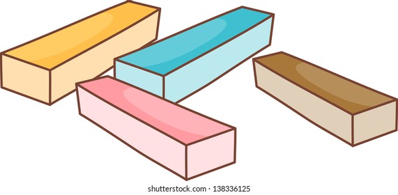Ilustración vectorial de cuatro borradores