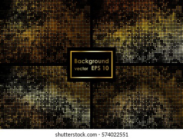 Vector illustration with four halftone patterns. Colorful abstract vector background.