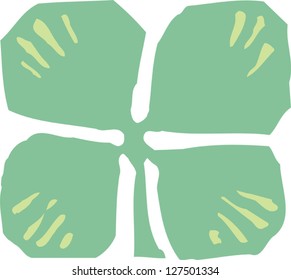 Vector illustration of a four leaf clover