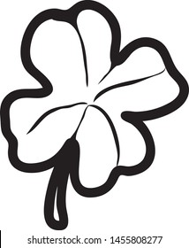 Vector illustration of a Four Leaf Clover icon or symbol