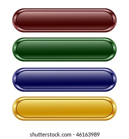 vector illustration of the four oblong shiny buttons