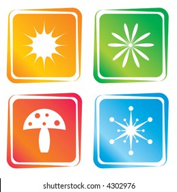 Vector illustration of four seasons
