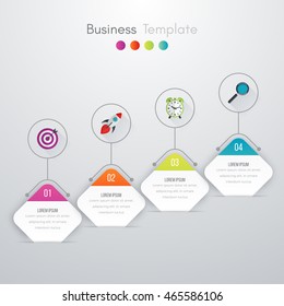 Vector illustration of four square infographics. Stock vector
