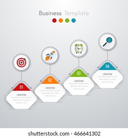 Vector illustration of four square infographics. Stock vector