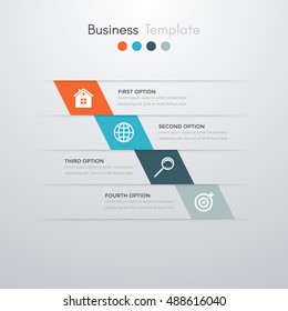 Vector illustration of four square infographics. Stock vector