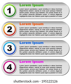 Vector illustration of four steps background design