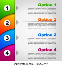 Vector illustration of four steps background concept
