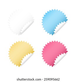 Vector illustration of four Sticker
