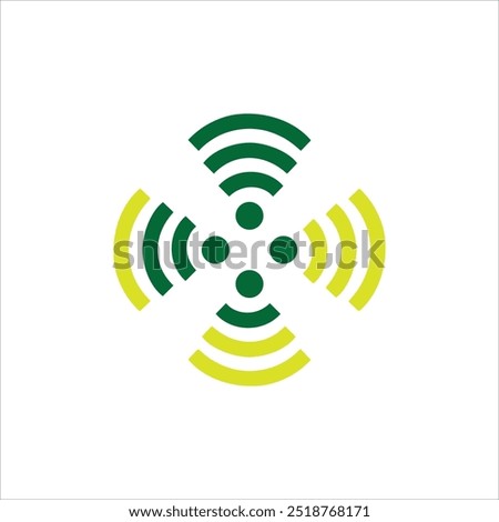 vector illustration of four wifi with different signals simple white background, EPS file can be edited