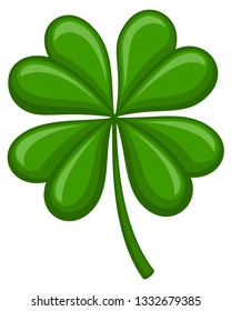 Vector illustration of a four-leaf clover.