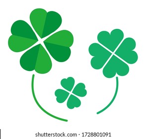 Vector illustration of a four-leaf clover.