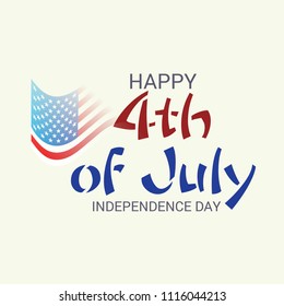 Vector illustration of Fourth of July. 4th of July holiday banner. USA Independence Day banner.