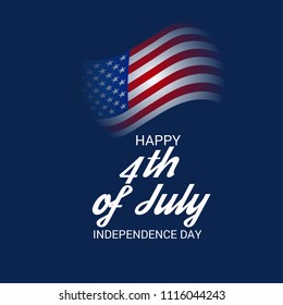 Vector illustration of Fourth of July. 4th of July holiday banner. USA Independence Day banner.