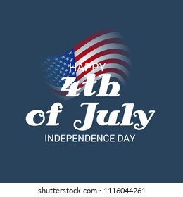 Vector illustration of Fourth of July. 4th of July holiday banner. USA Independence Day banner.