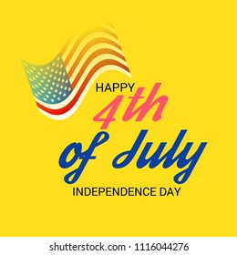 Vector illustration of Fourth of July. 4th of July holiday banner. USA Independence Day banner.