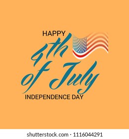 Vector illustration of Fourth of July. 4th of July holiday banner. USA Independence Day banner.
