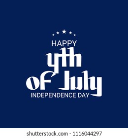 Vector illustration of Fourth of July. 4th of July holiday banner. USA Independence Day banner.