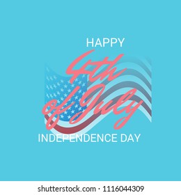 Vector illustration of Fourth of July. 4th of July holiday banner. USA Independence Day banner.