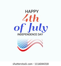 Vector illustration of Fourth of July. 4th of July holiday banner. USA Independence Day banner.