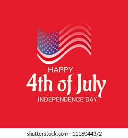 Vector illustration of Fourth of July. 4th of July holiday banner. USA Independence Day banner.