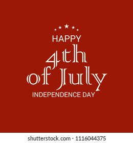 Vector illustration of Fourth of July. 4th of July holiday banner. USA Independence Day banner.