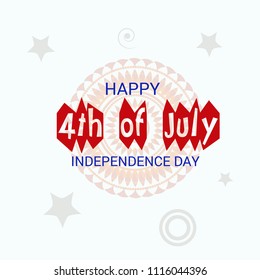 Vector illustration of Fourth of July. 4th of July holiday banner. USA Independence Day banner.