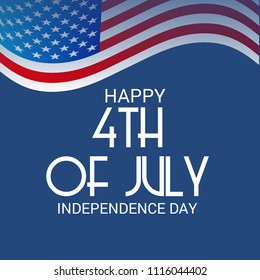 Vector illustration of Fourth of July. 4th of July holiday banner. USA Independence Day banner.